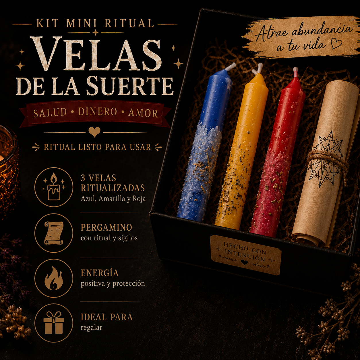 Kit Mini Ritual – Velas de la Suerte