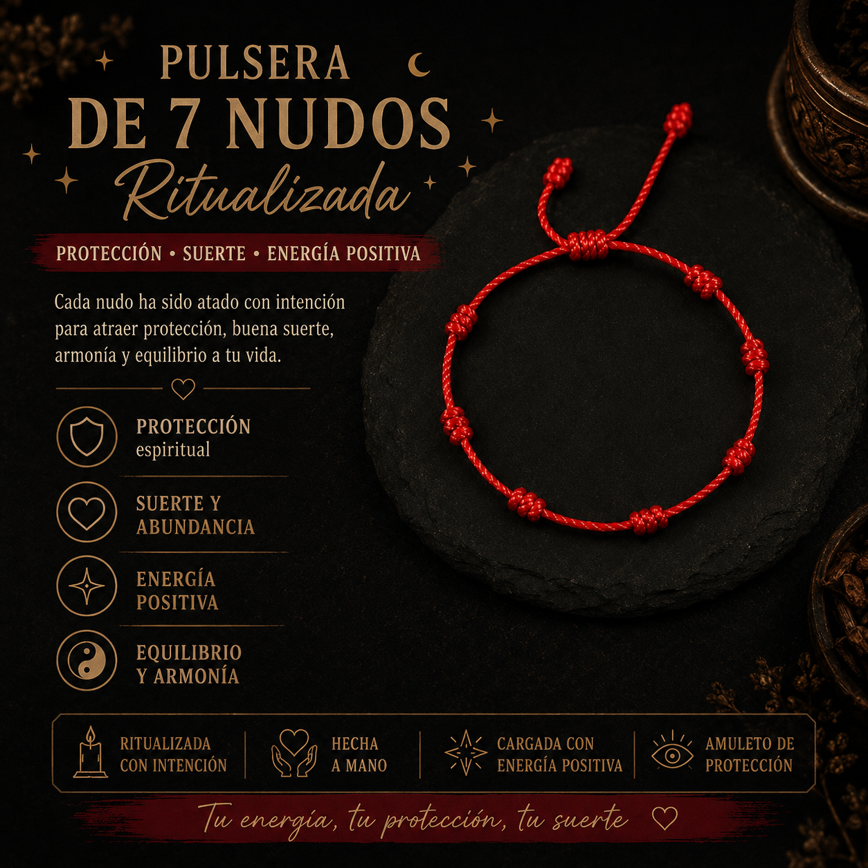 Pulsera de 7 Nudos Ritualizada